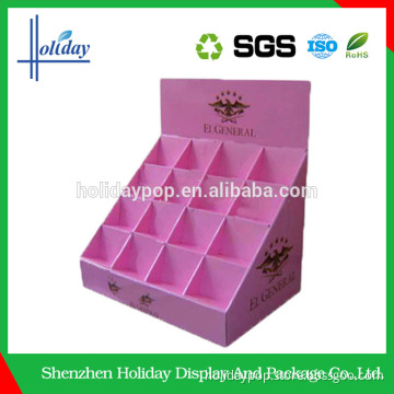 Recyclable designer of paper displays corrugated cardboard counter display